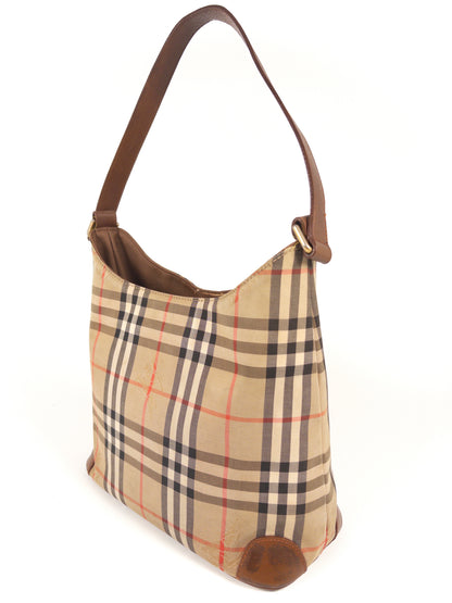 Burberry Nova Check Canvas Shoulder Bag