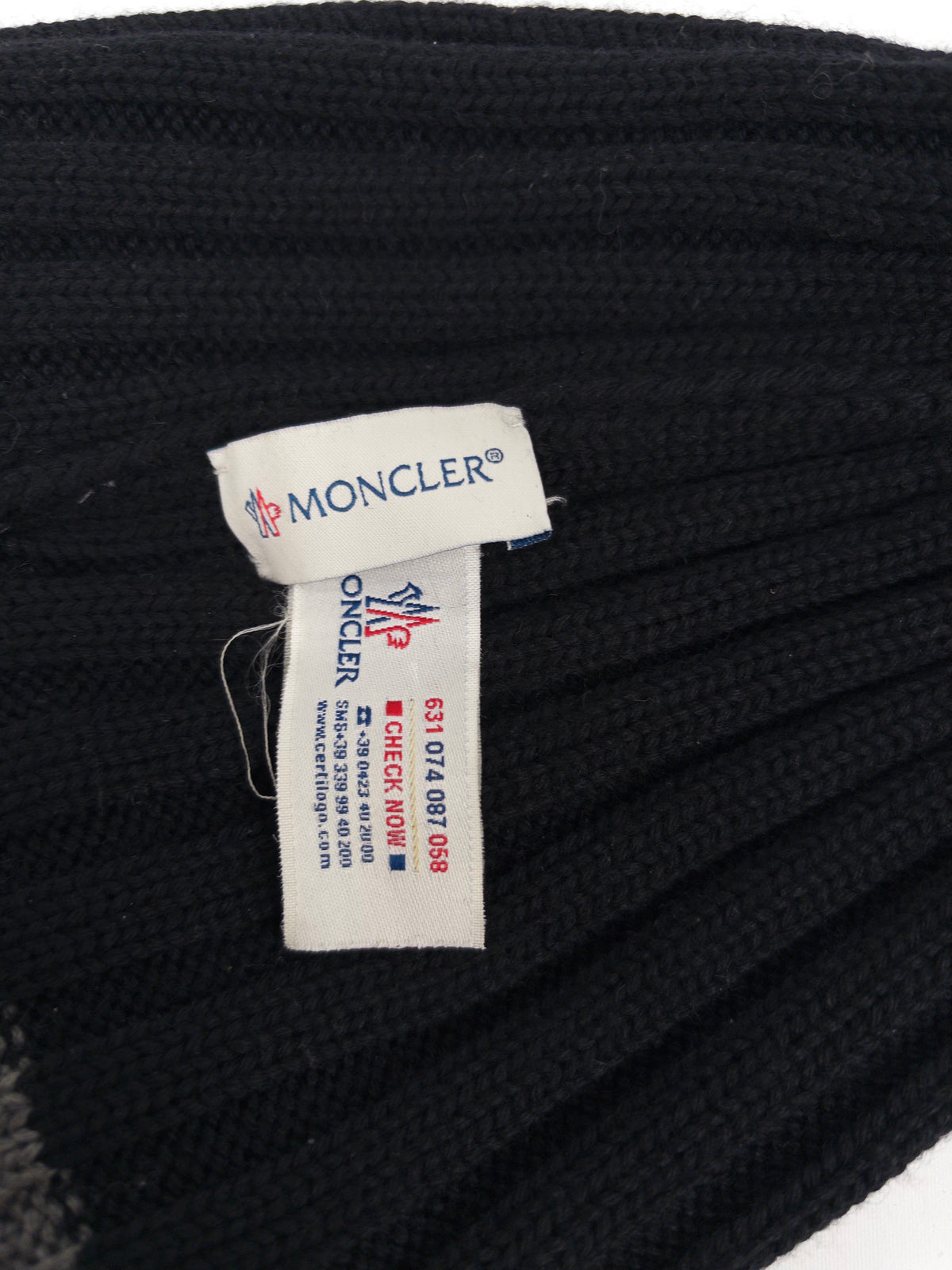 Moncler Two-tone Knitted Beanie