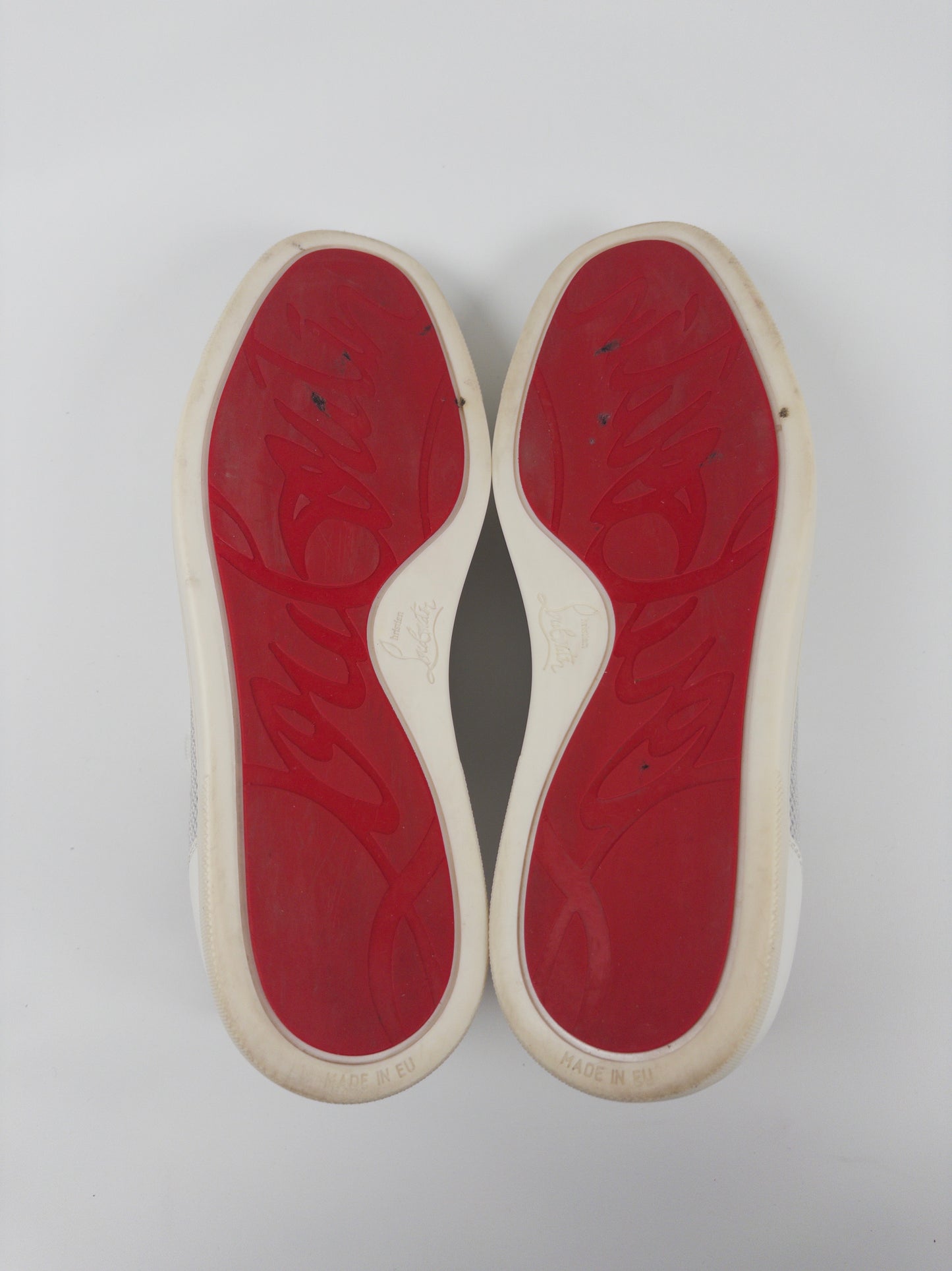 Christian Louboutin Silver Spikes Sneakers (Fits EU 43.5)