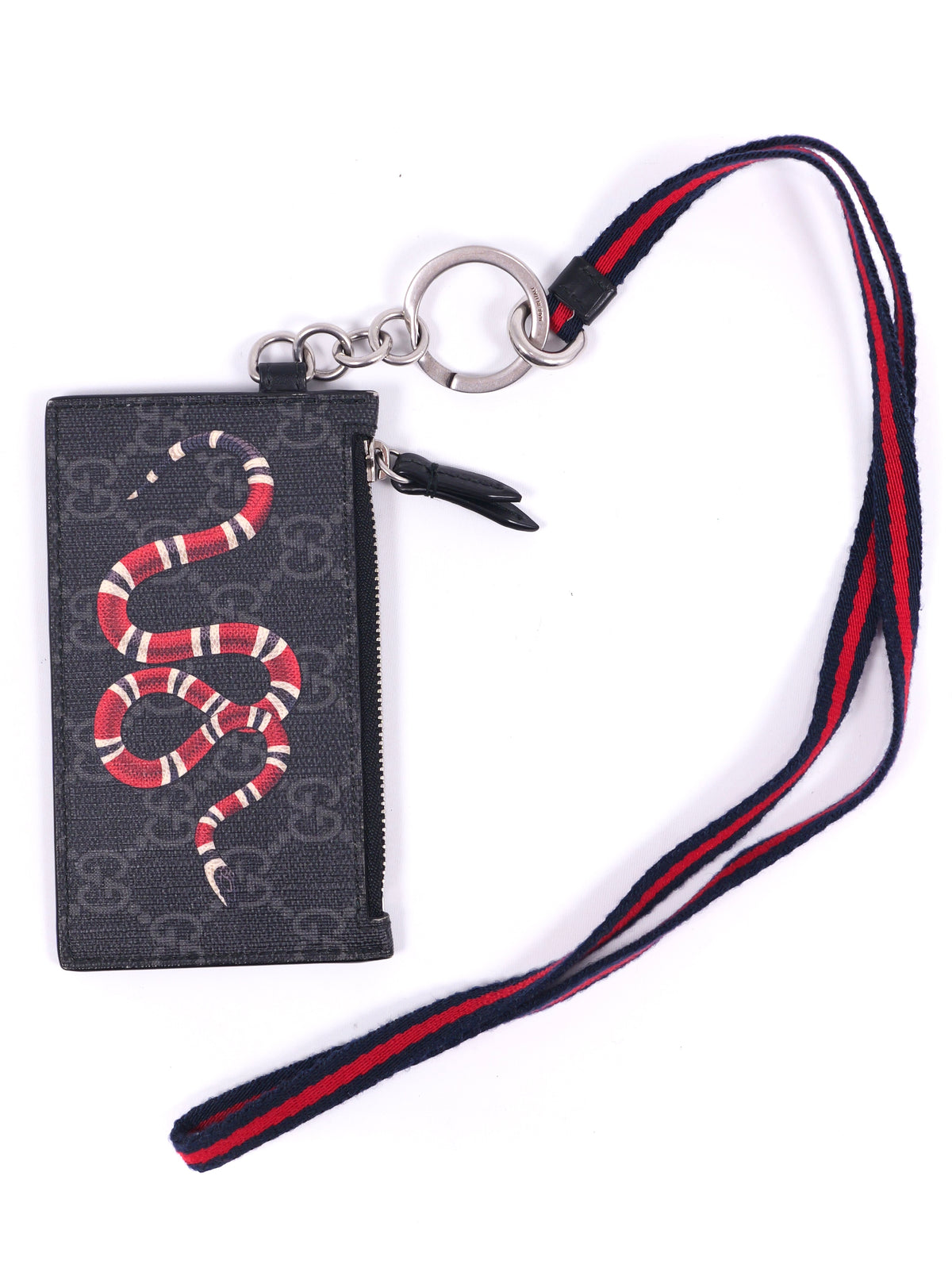 Gucci GG Kingsnake Lanyard CardHolder/Coin Pouch