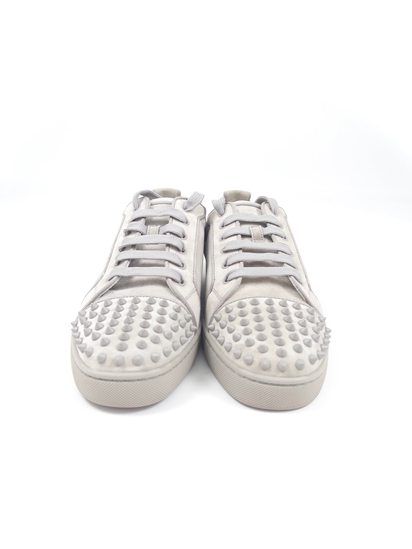 Christian Louboutin Light Grey Spikes Sneakers (Fits EU43)