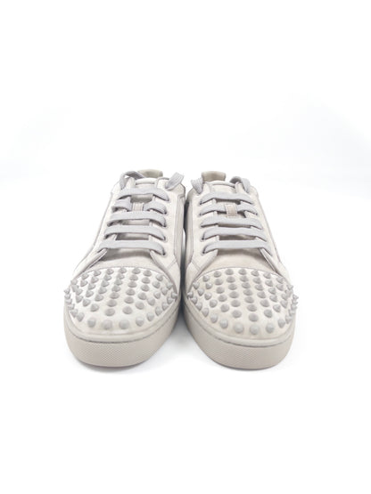 Christian Louboutin Light Grey Spikes Sneakers (Fits EU43)