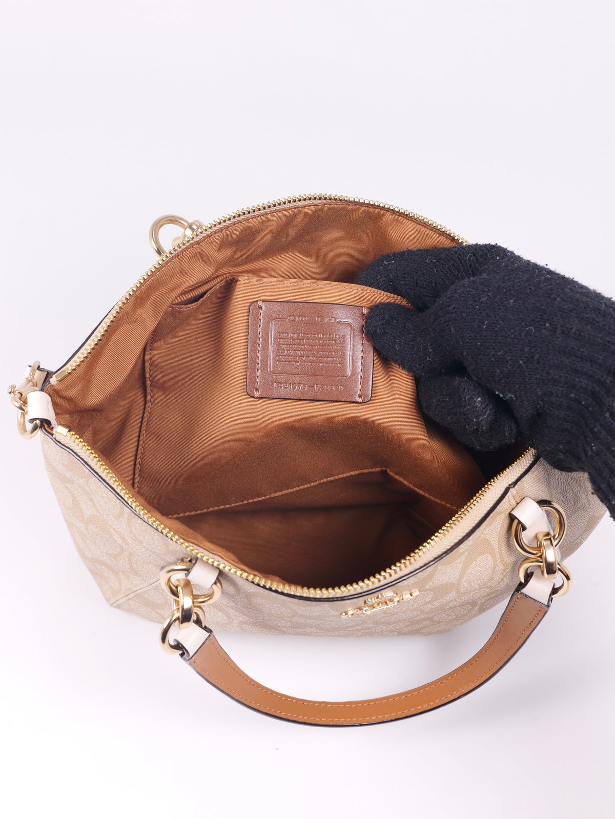 Coach Kelsey Satchel in Signature Canvas with Wristlet