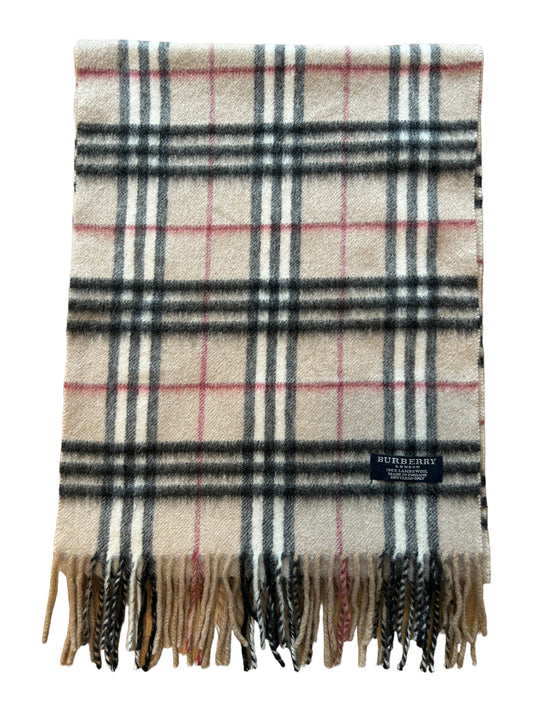 Burberry Lambwool Vintage Check Scarf Beige