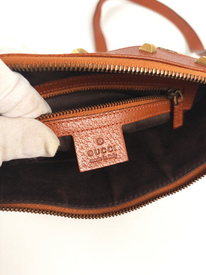Gucci GG Canvas Studded Shoulder Bag / Crossbody Bag