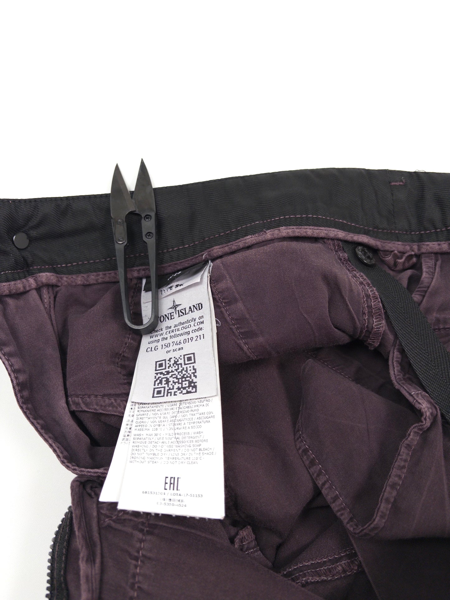 Stone Island burgundy Cargo Pants
