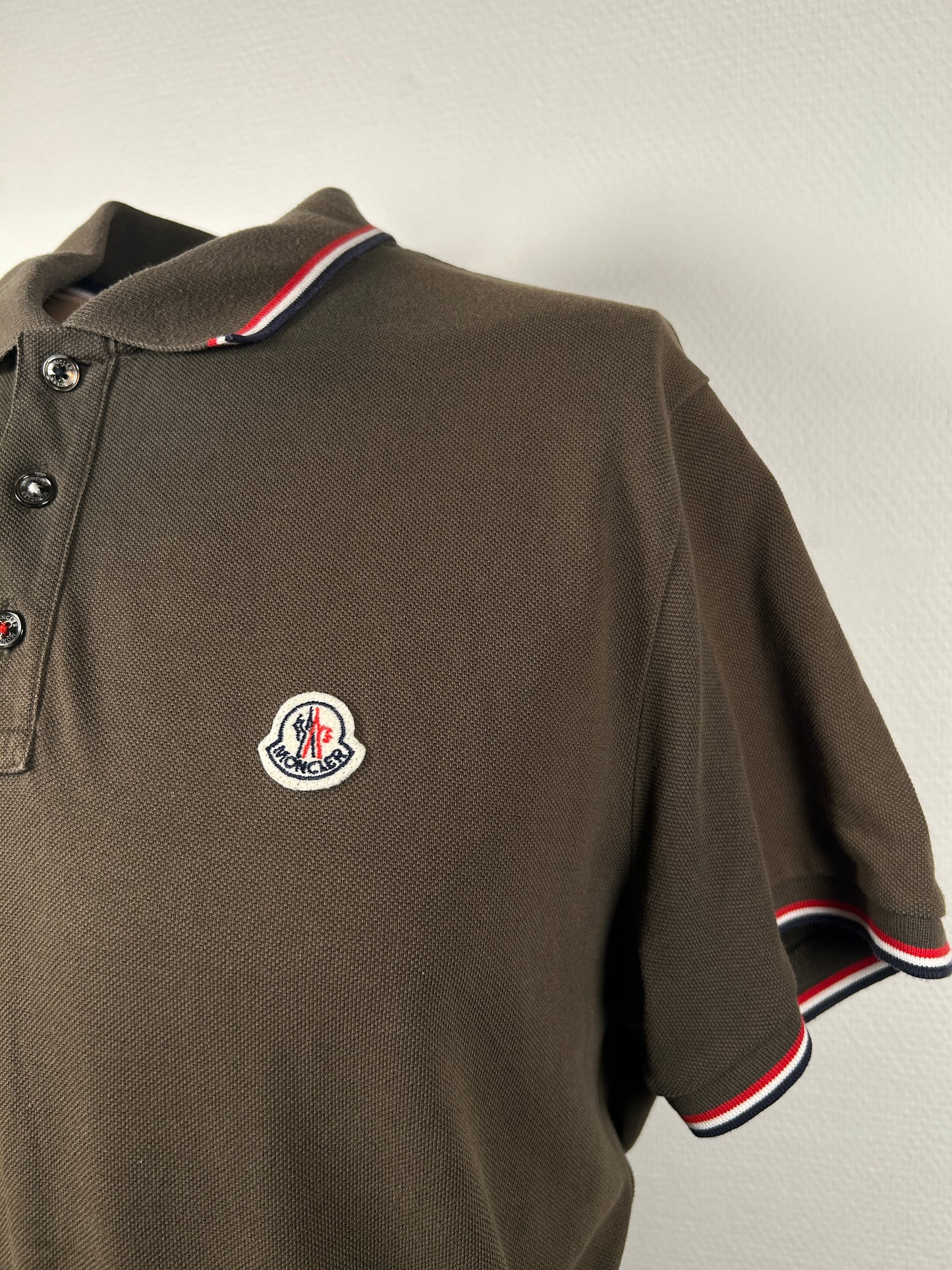 Moncler Tricolour Polo Shirt - (Fits Large)