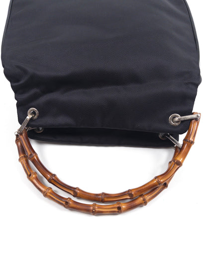 Gucci Nylon Bamboo Handbag