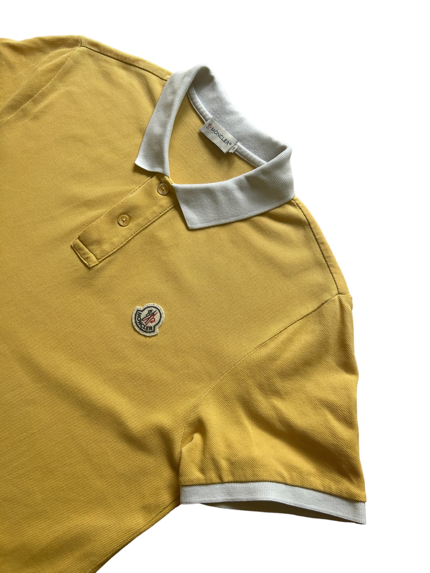 Moncler Yellow Polo Shirt