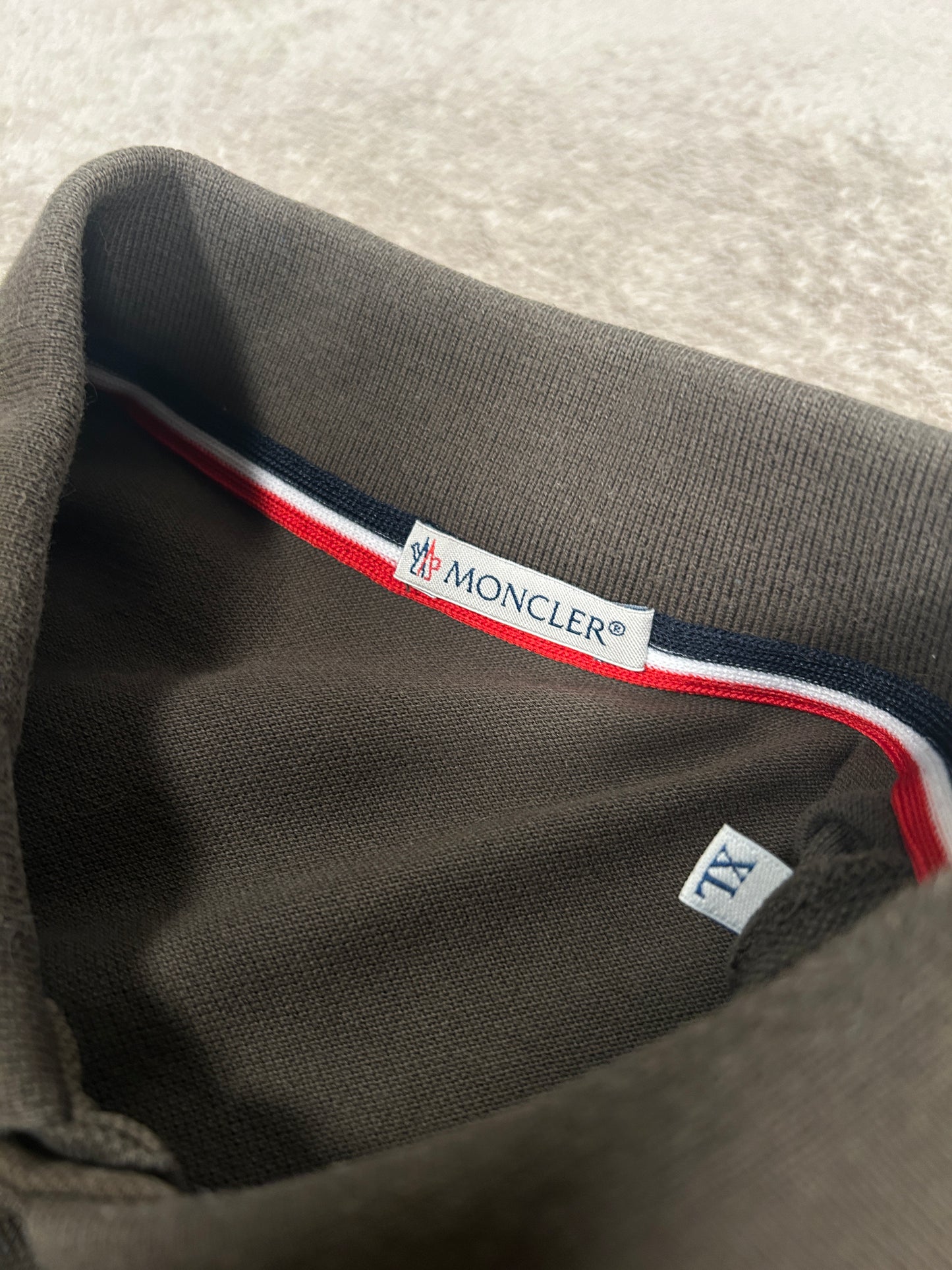 Moncler Tricolour Polo Shirt - (Fits Large)