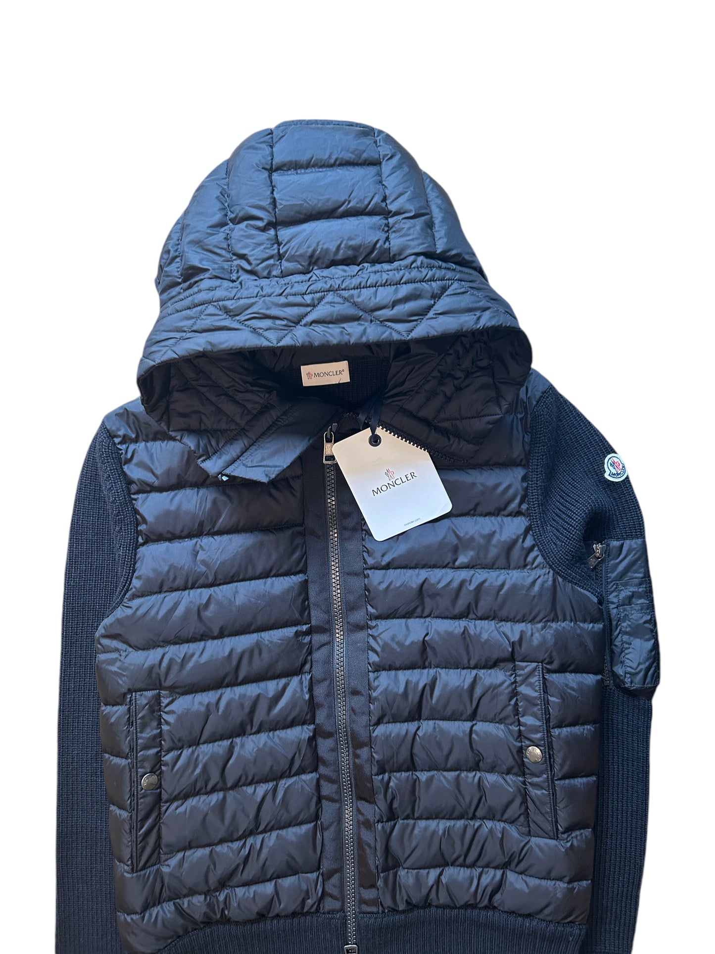 Moncler Hooded Down Cardigan