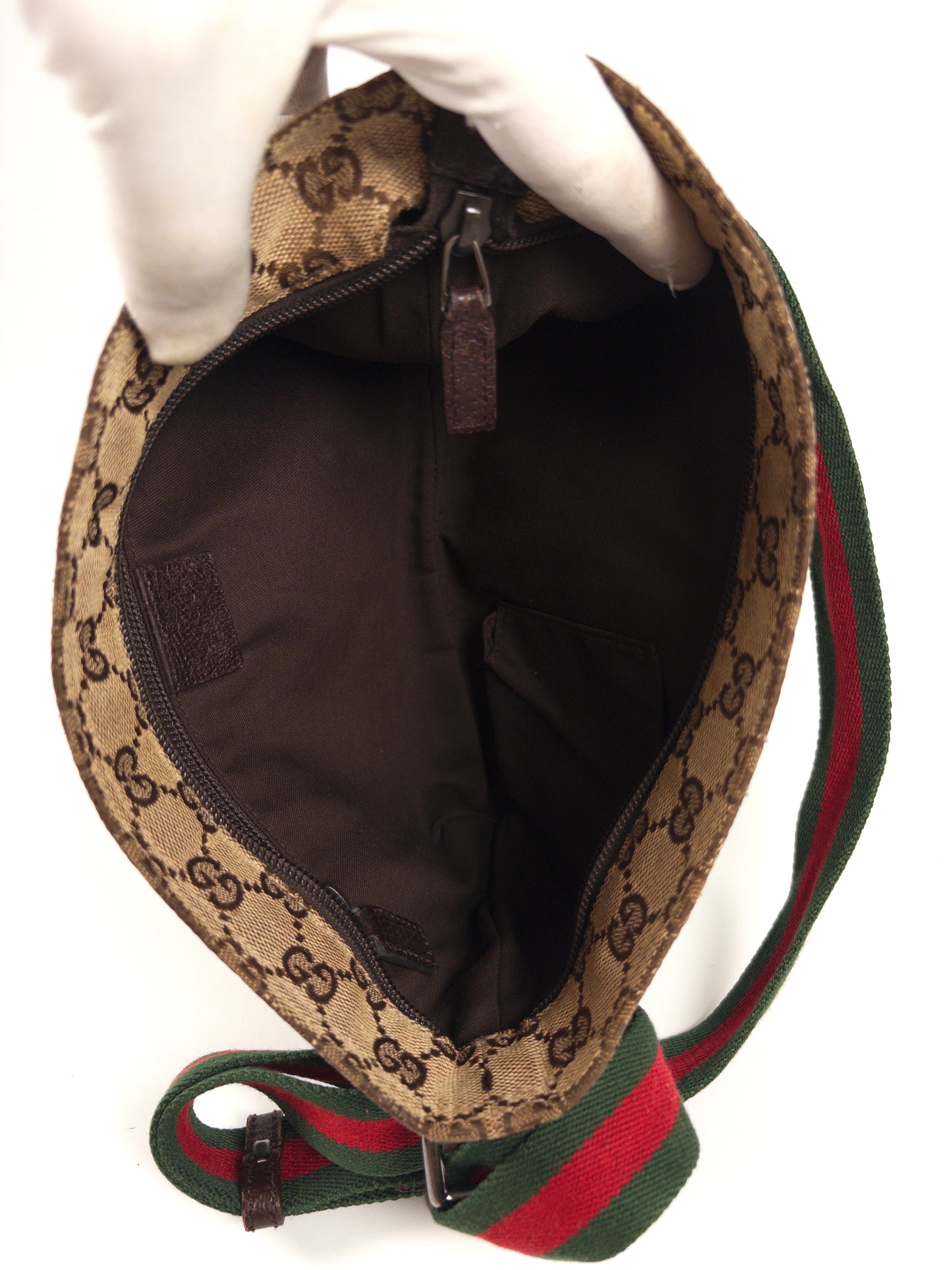 Gucci GG Canvas Sherry Line Crossbody Messenger Bag