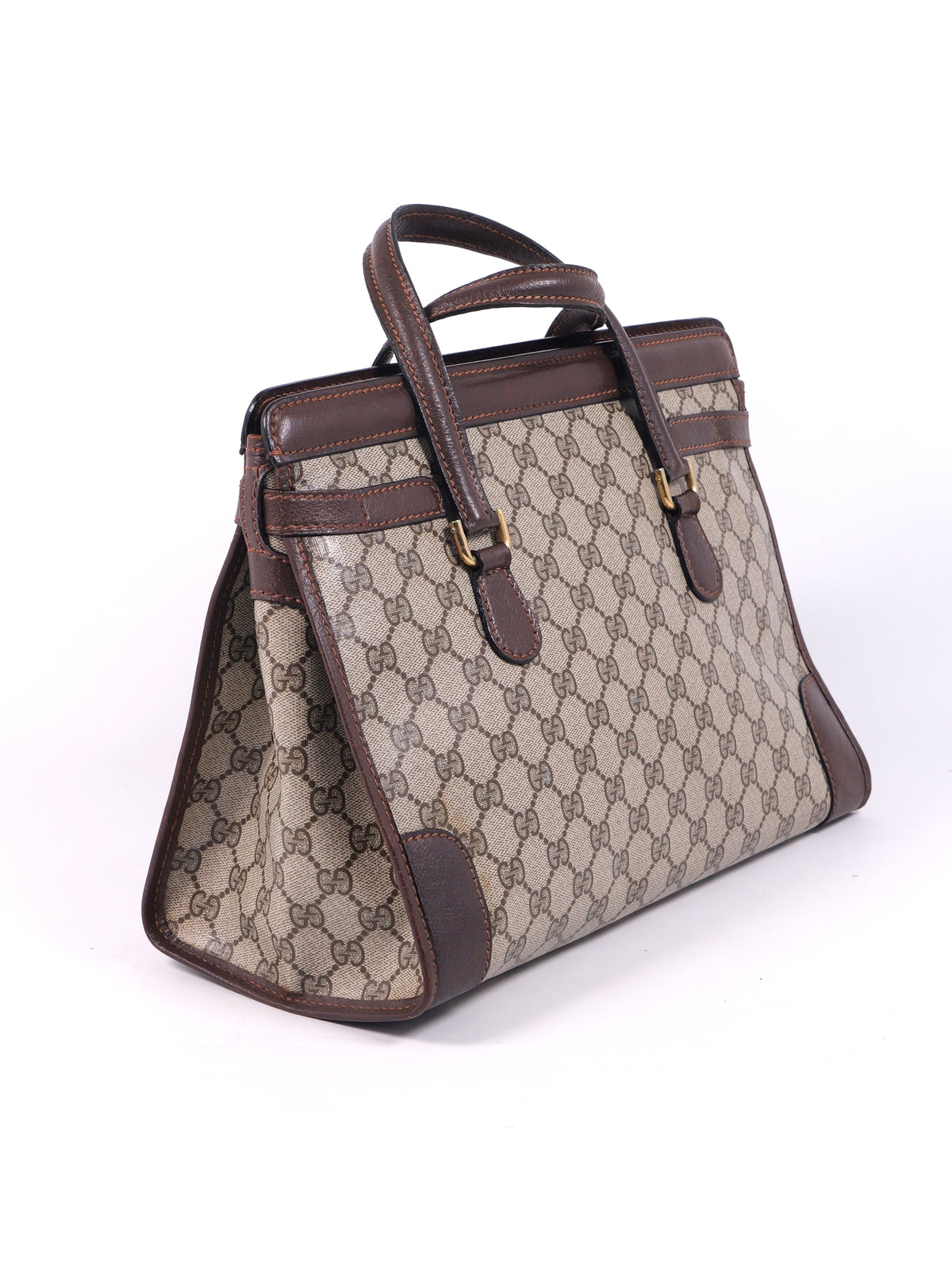 Gucci GG Supreme Gold Hardware Tote Bag