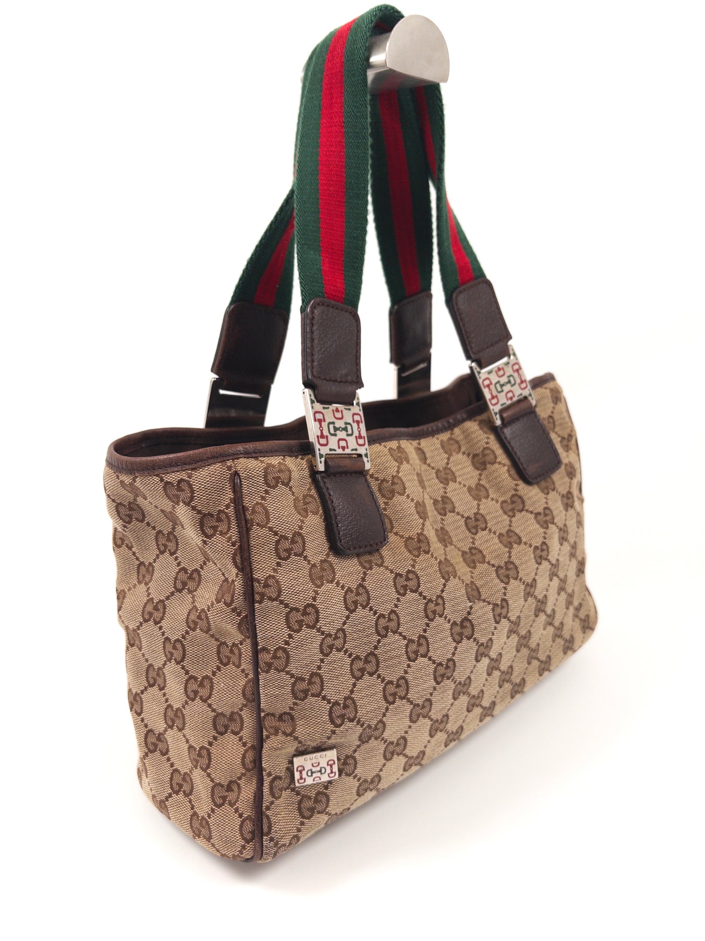 Gucci GG Canvas Sherry Line Tote Bag