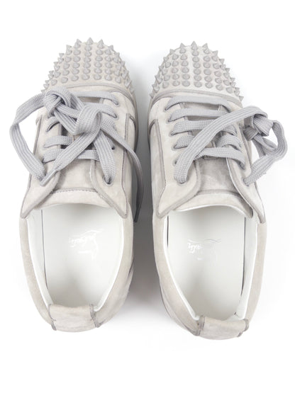 Christian Louboutin Light Grey Spikes Sneakers (Fits EU43)