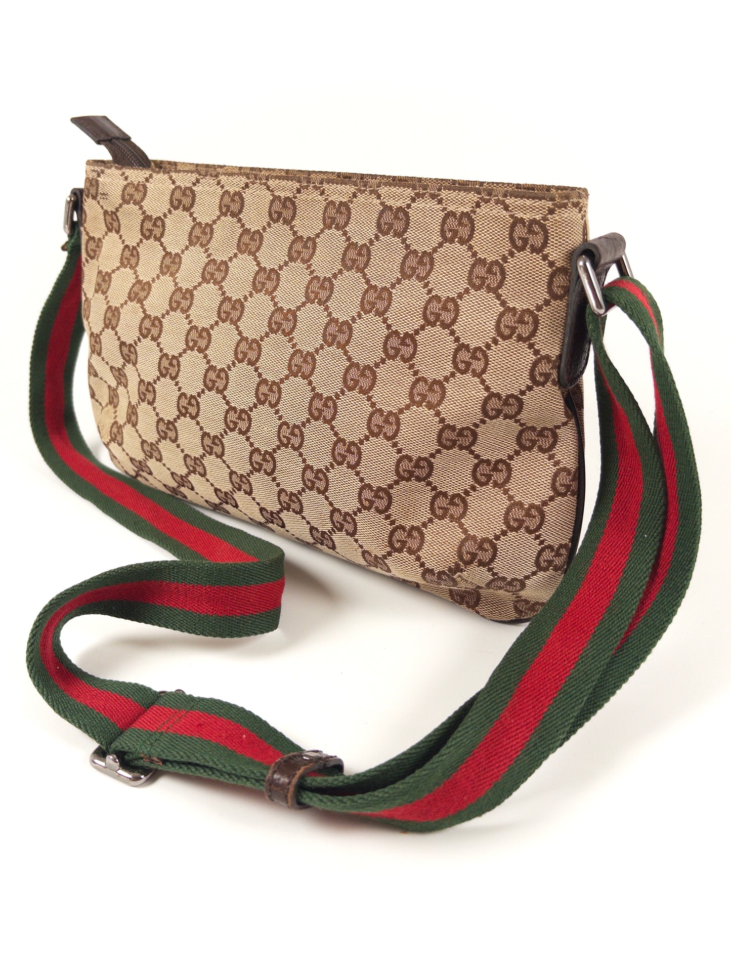 Gucci GG Canvas Sherry Line Crossbody Messenger Bag