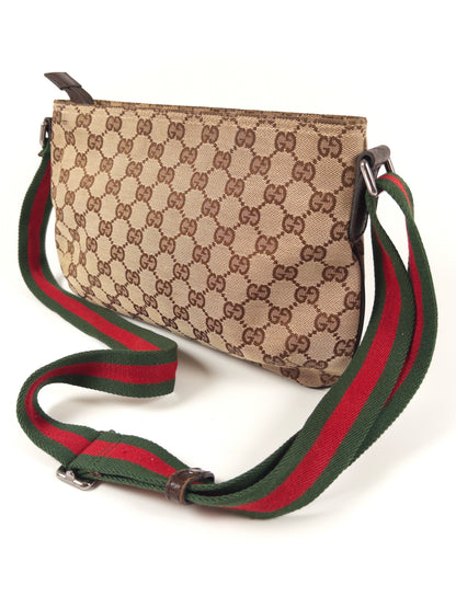 Gucci GG Canvas Sherry Line Crossbody Messenger Bag