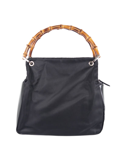 Gucci Nylon Bamboo Handbag