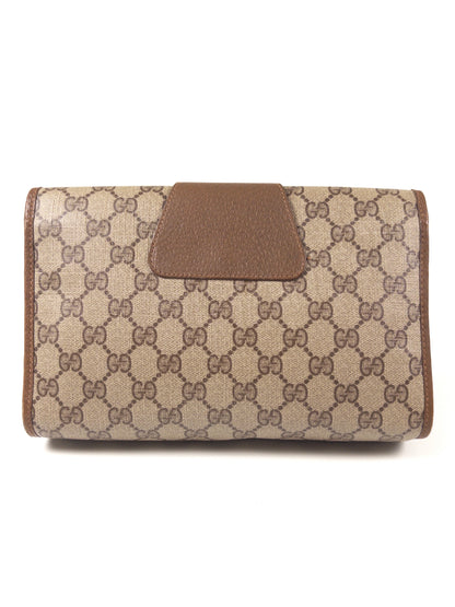 Gucci GG Supreme Sherry Line Clutch with Certificate