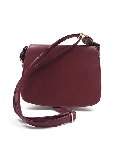 Must de Cartier Burgundy Leather Shoulder Bag