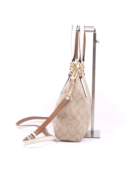 Coach Kelsey Satchel in Signature Canvas with Wristlet