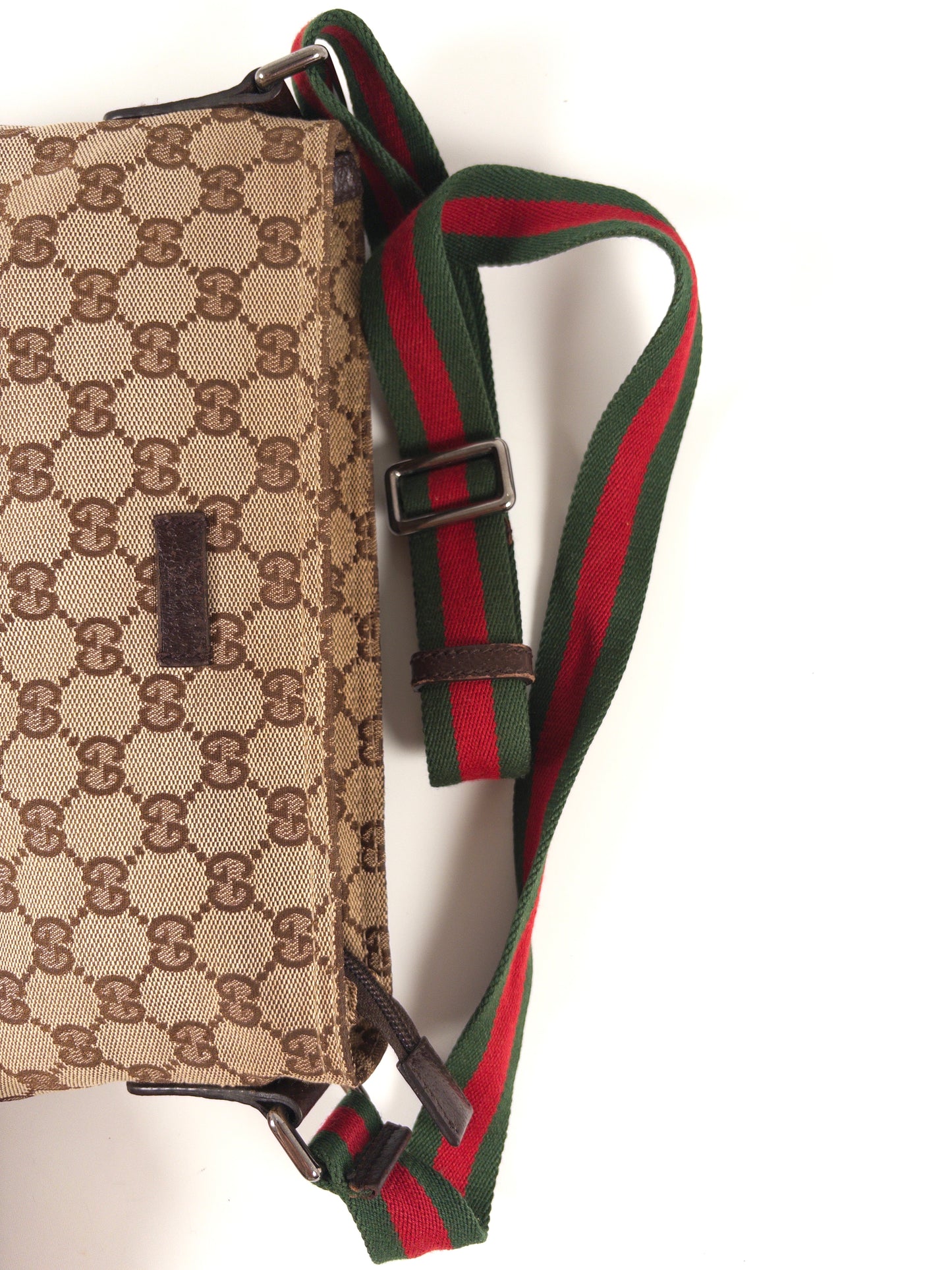 Gucci GG Canvas Sherry Line Crossbody Messenger Bag
