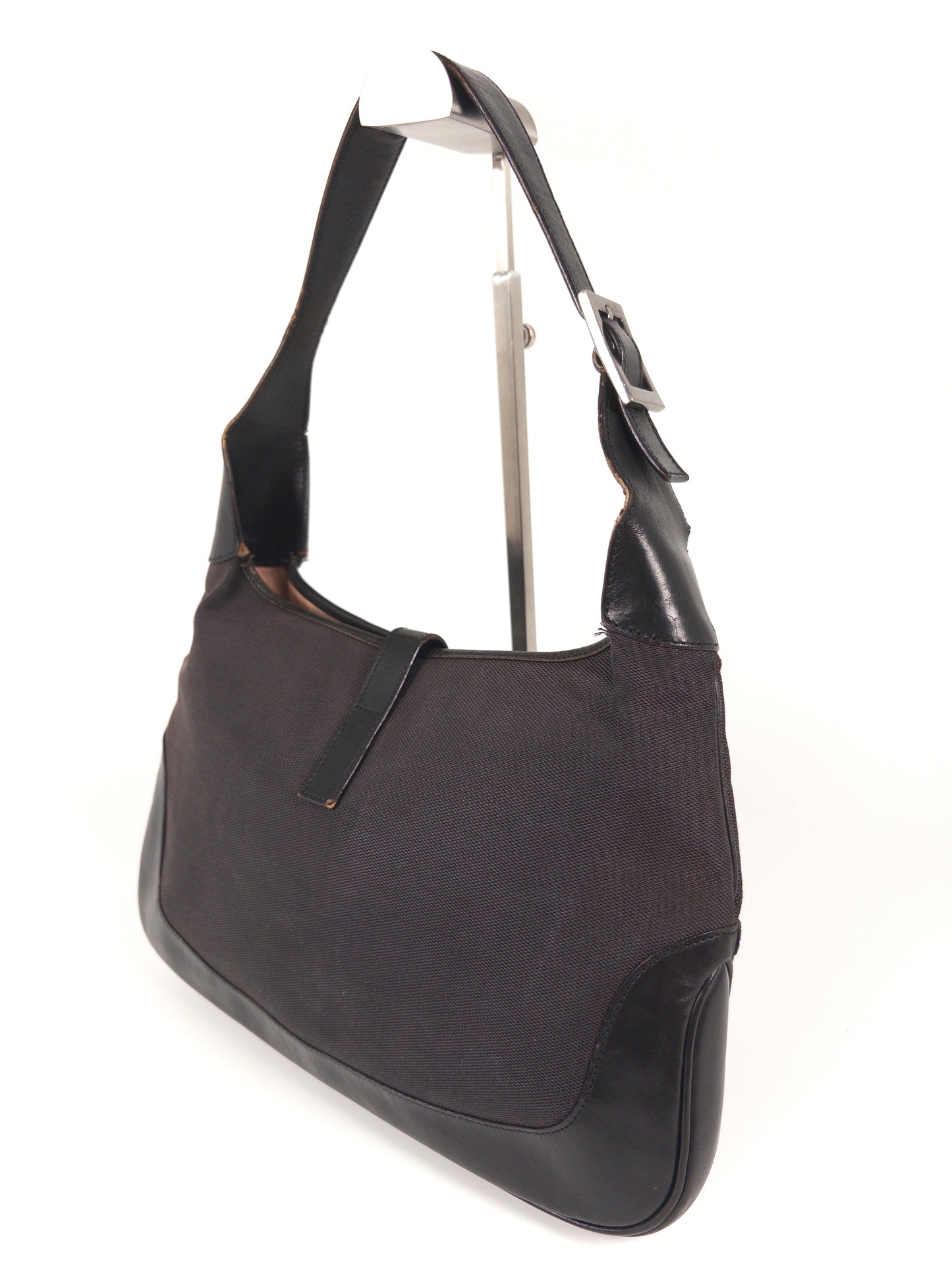 Gucci Jackie GG Canvas One-Shoulder Bag with Patterned Interior