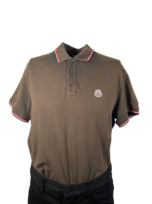 Moncler Tricolour Polo Shirt - (Fits Large)