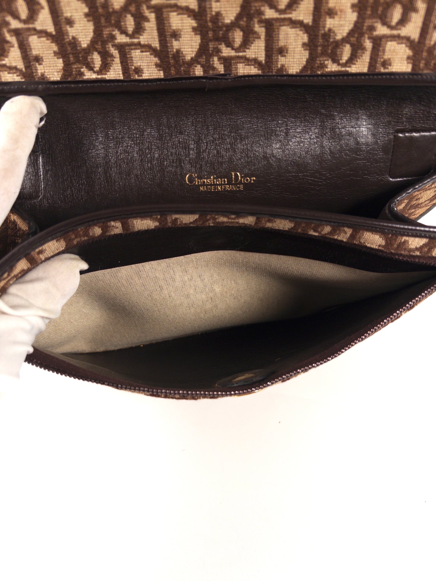 Christian Dior Trotter Canvas Shoulder Bag