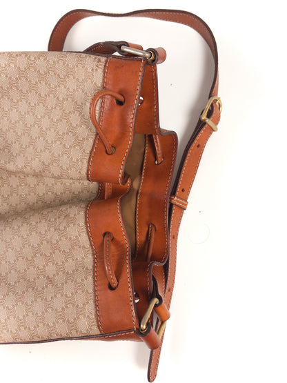 Celine Macadam PVC and Leather Drawstring Shoulder Bag