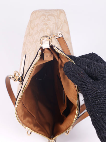 Coach Kelsey Satchel in Signature Canvas with Wristlet