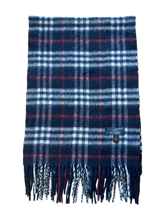 Burberry Lambwool Vintage Check Scarf Dark Blue