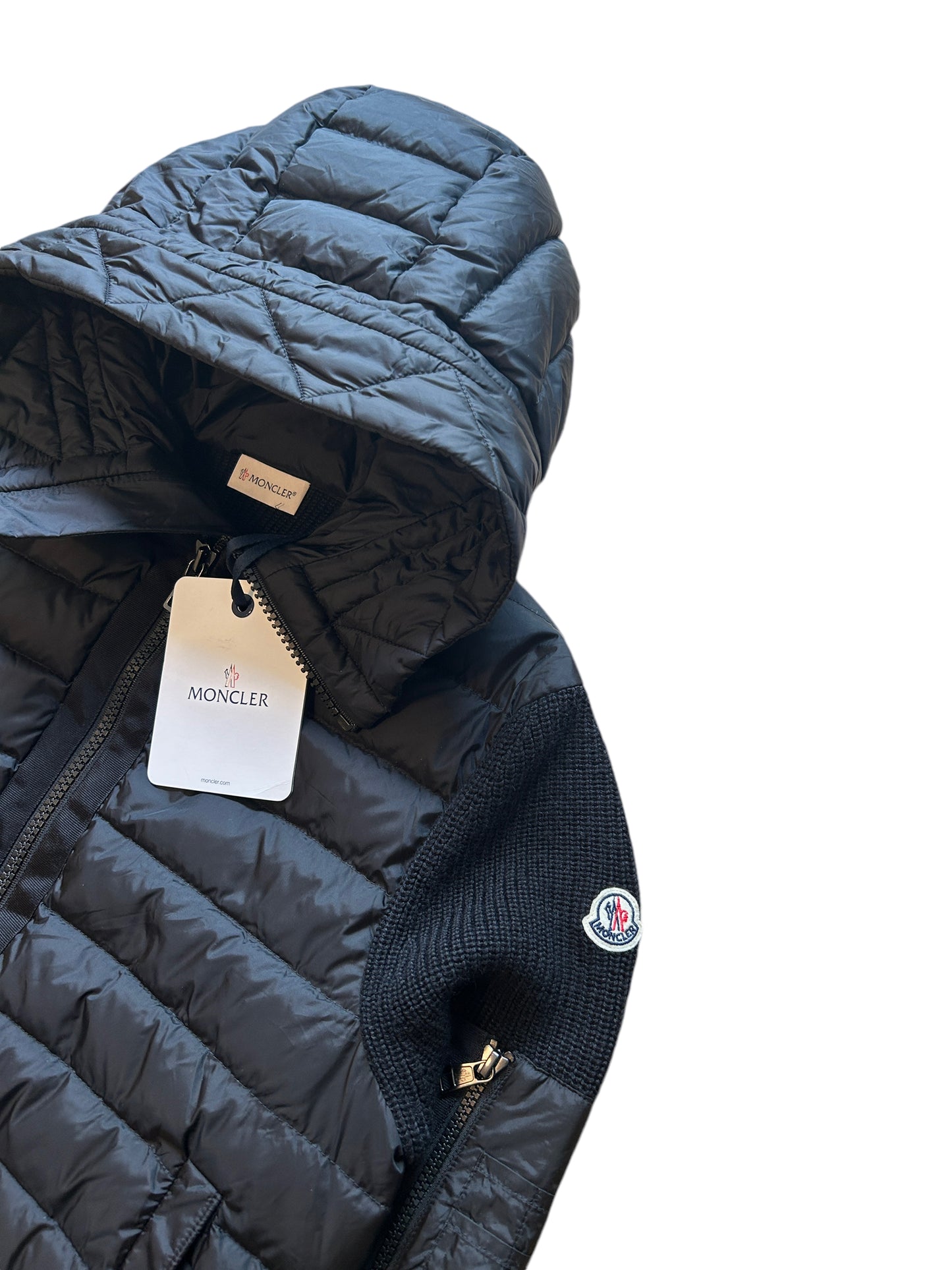 Moncler Hooded Down Cardigan