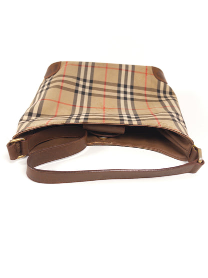 Burberry Nova Check Canvas Shoulder Bag