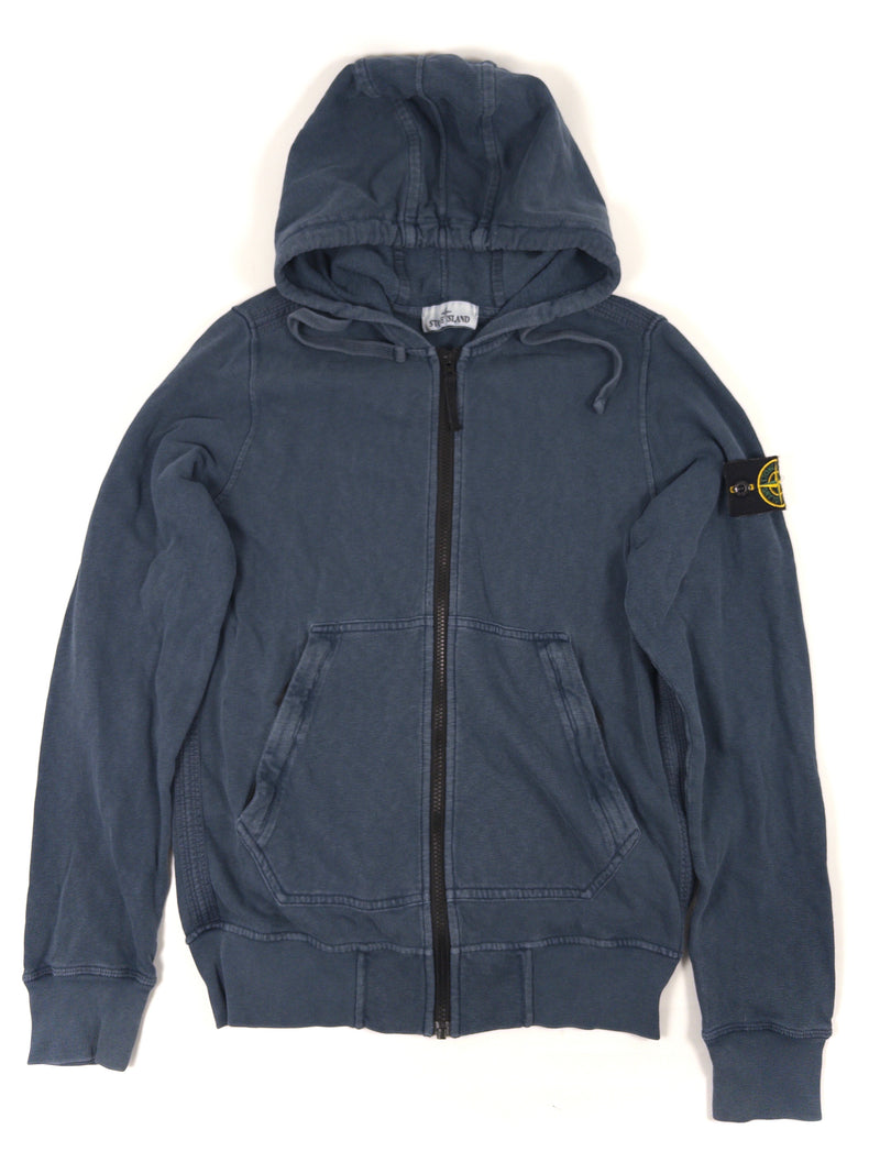 Stone Island Garment Dyed Zip Hoodie