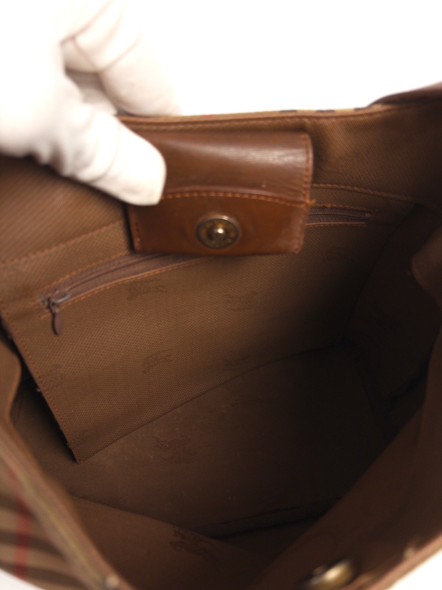 Burberry Nova Check Canvas Shoulder Bag