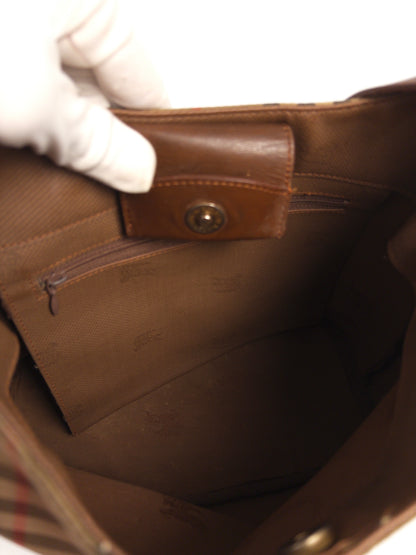 Burberry Nova Check Canvas Shoulder Bag