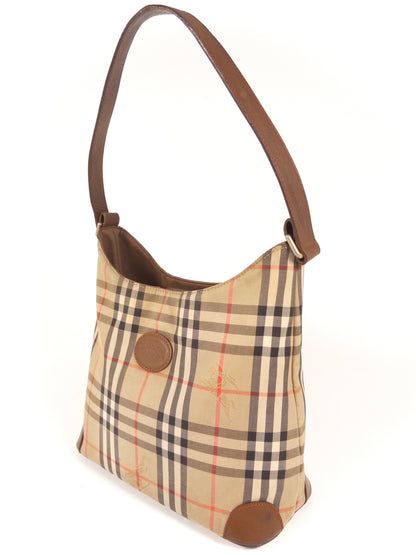 Burberry Nova Check Canvas Shoulder Bag