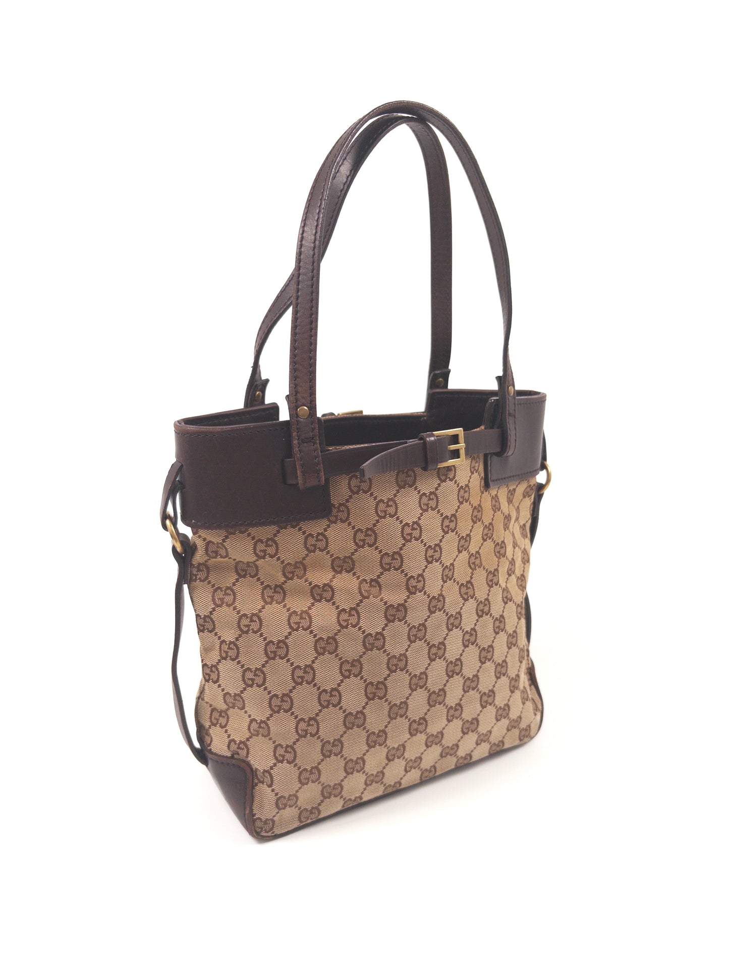 Gucci GG Canvas Belted Tote Bag
