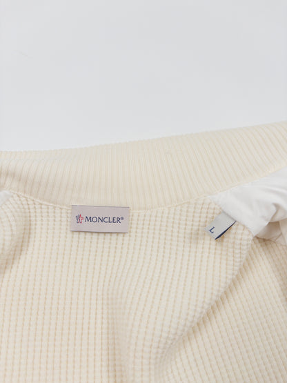 Moncler Spell-out Down Cardigan White (Fits M)