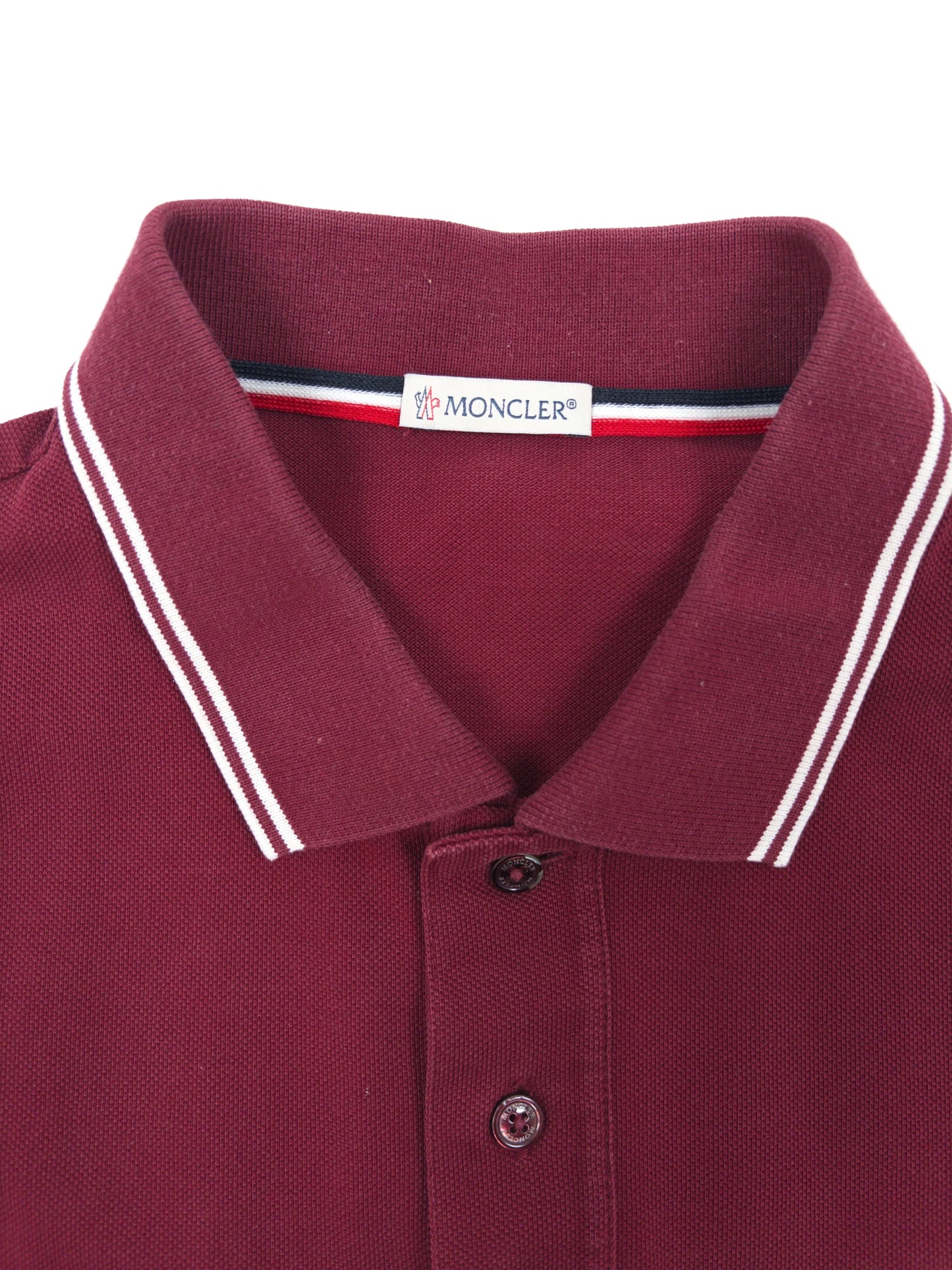 Moncler Striped Sleeve Polo Shirt