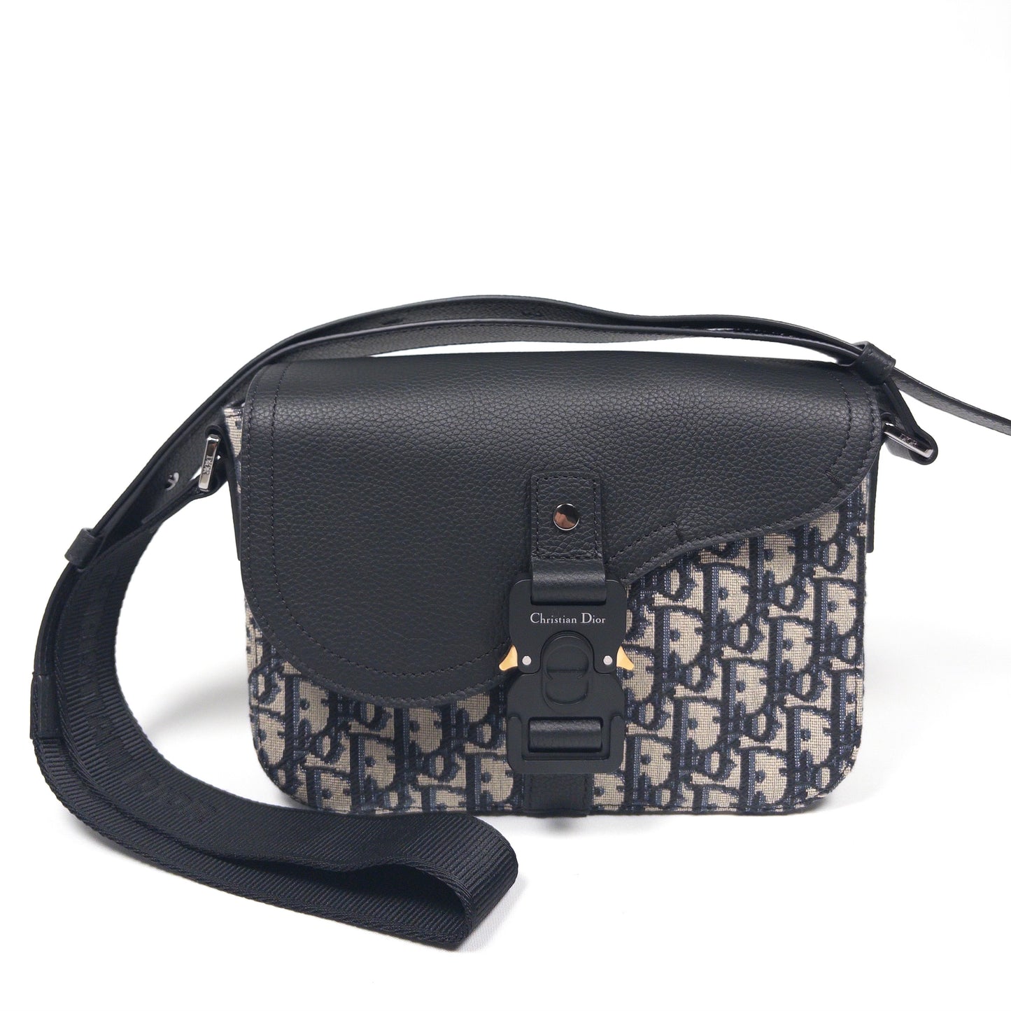 Dior Small Saddle Messenger Bag With Flap Black Dior Oblique Jacquard