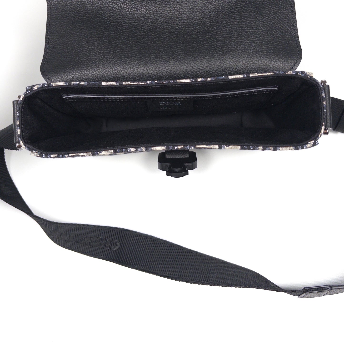 Dior Small Saddle Messenger Bag With Flap Black Dior Oblique Jacquard