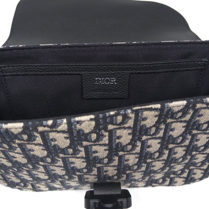 Dior Small Saddle Messenger Bag With Flap Black Dior Oblique Jacquard