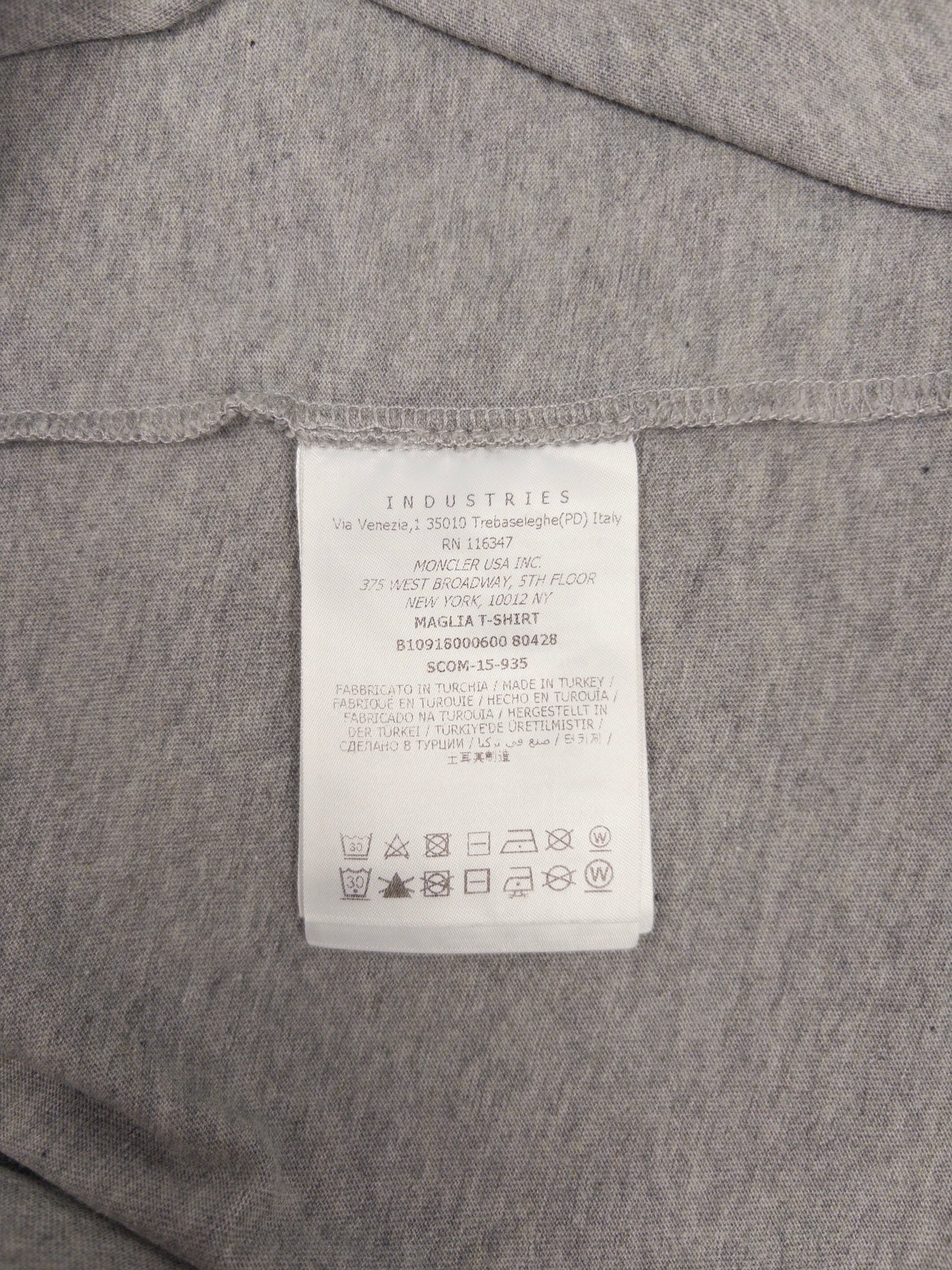 Moncler T-Shirt Grey Tricolor