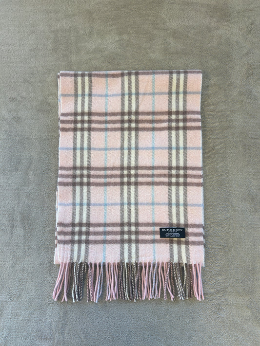 Burberry Cashmere Vintage Check Halsduk Rosa