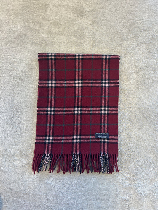 Burberry Cashmere Vintage Check Halsduk Röd