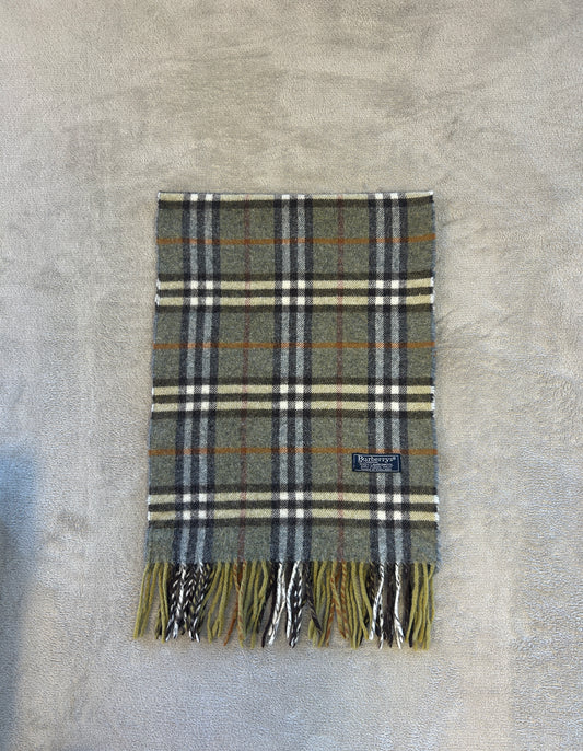 Burberry Lambwool Vintage Check Halsduk Grön