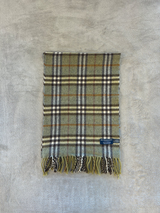 Burberry Cashmere Vintage Check Halsduk Grön