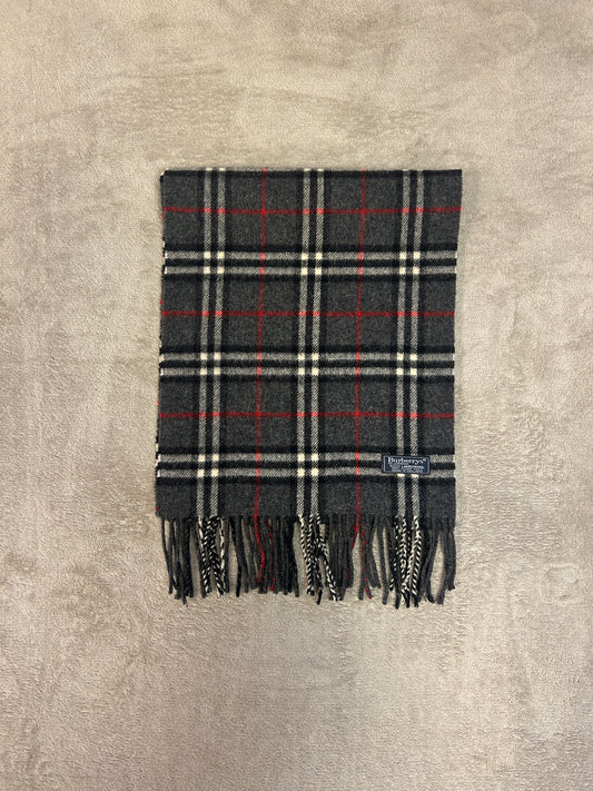 Burberry Lambwool Vintage Check Halsduk Mörkgrå